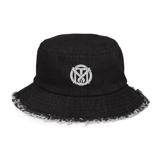 otm Distressed denim bucket hat