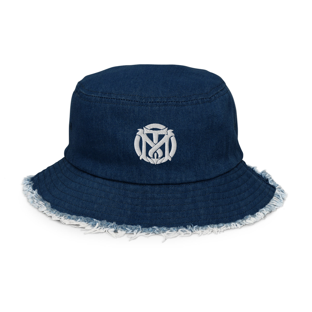 otm Distressed denim bucket hat