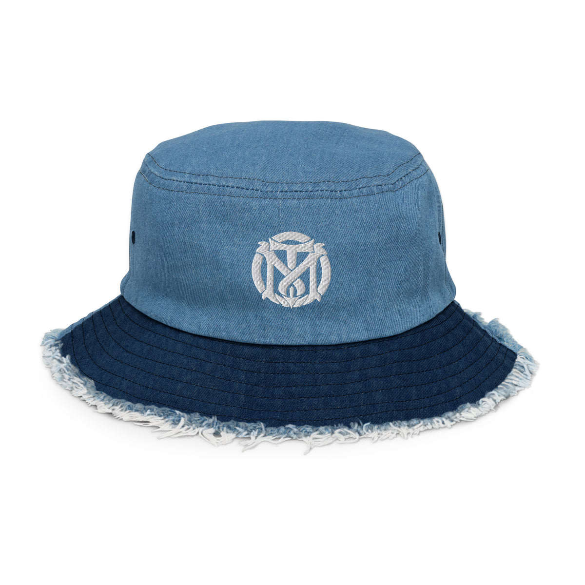 otm Distressed denim bucket hat