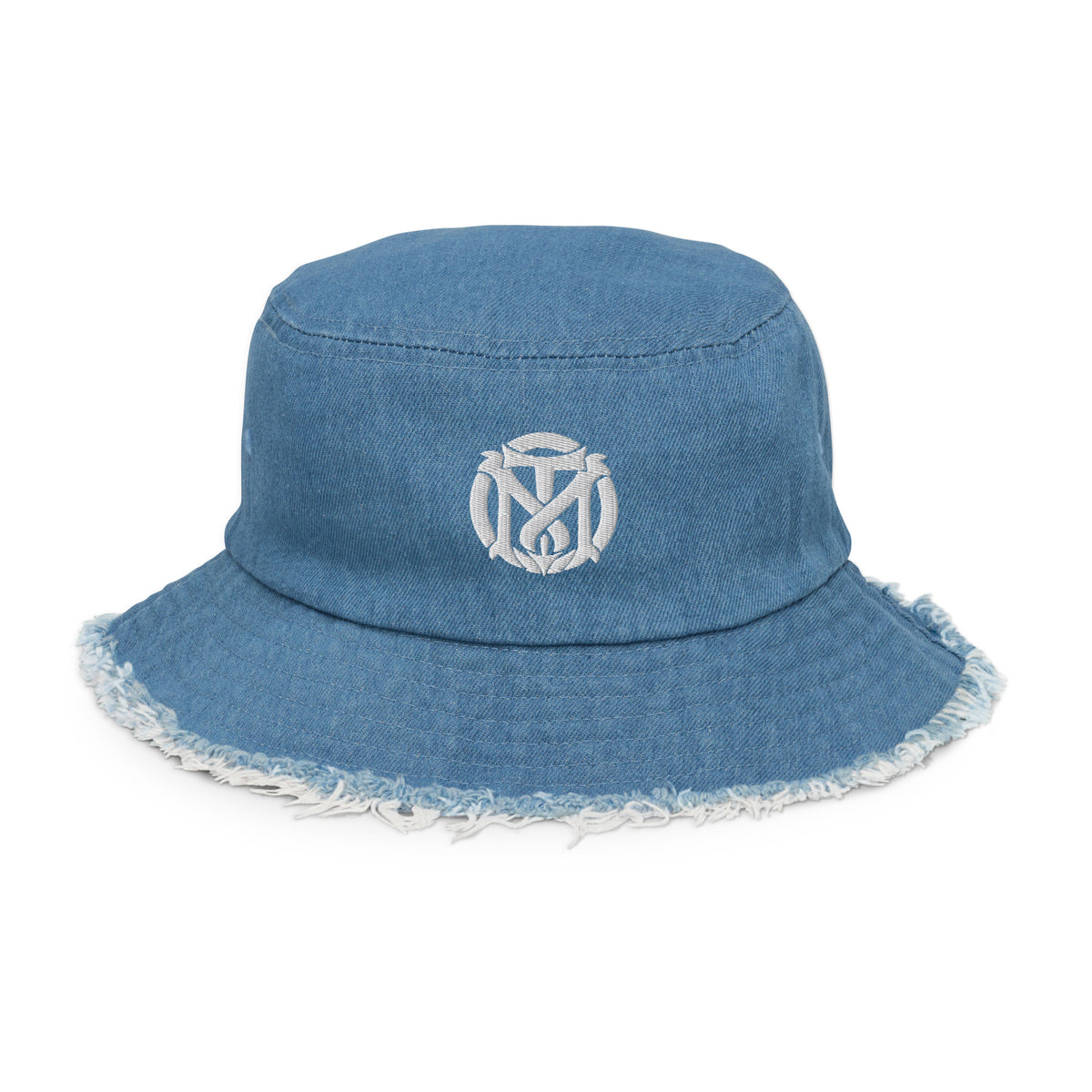 otm Distressed denim bucket hat