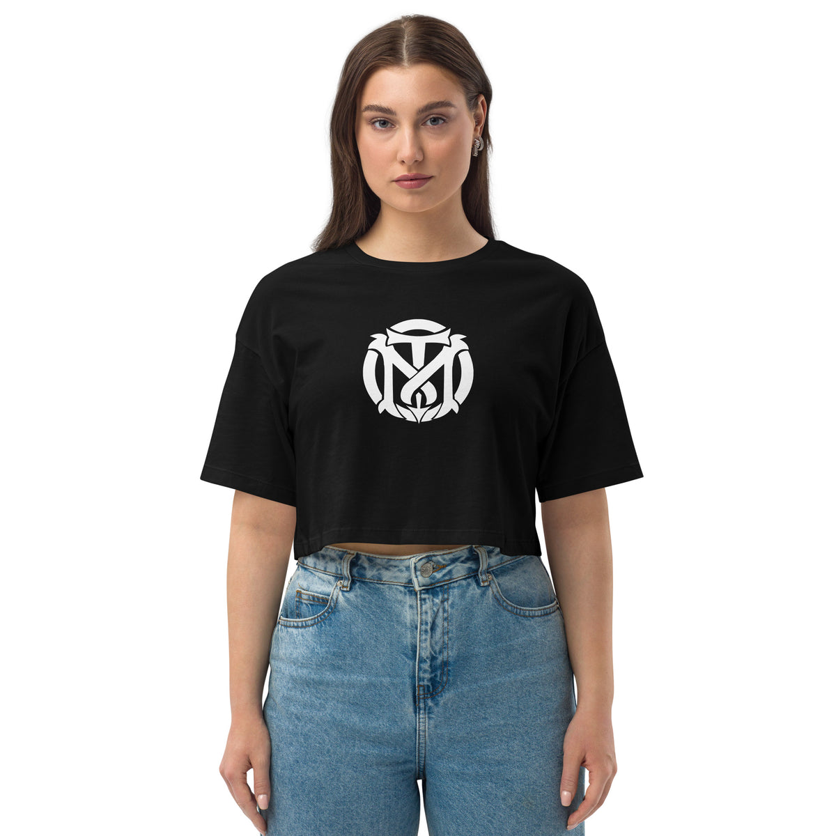 Out the mud Loose drop shoulder crop top