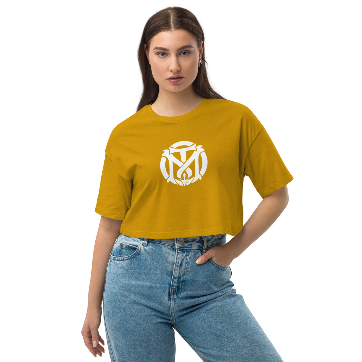 Out the mud Loose drop shoulder crop top